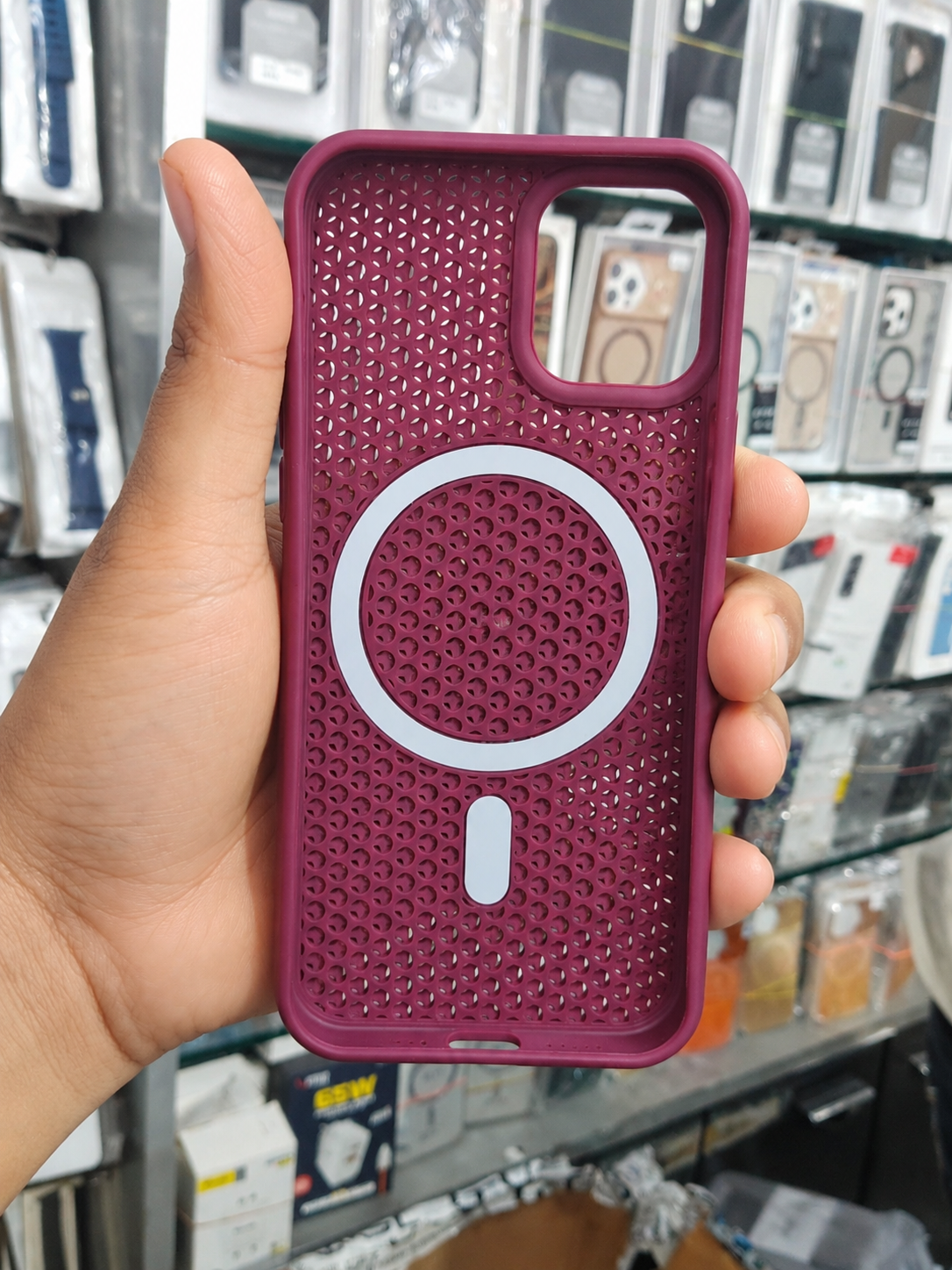 MagSafe Breathable Mesh Case for iPhone – Slim Protective Cover