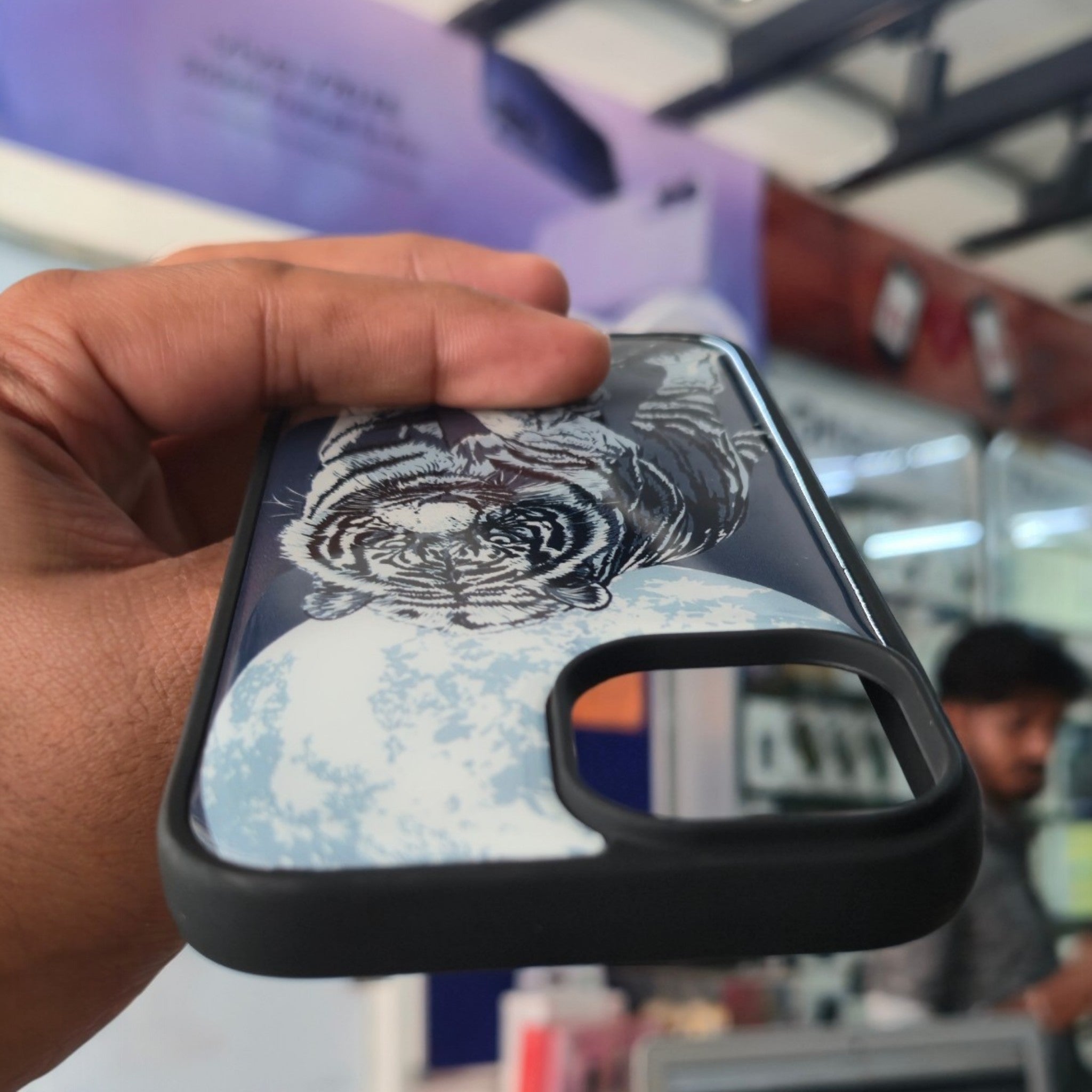 White Tiger Moon Premium Glossy Case