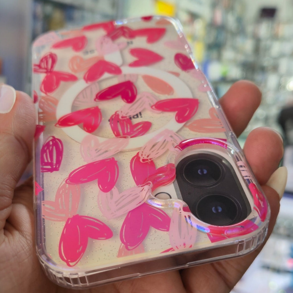 Heart Bloom MagSafe Premium Transparent Case
