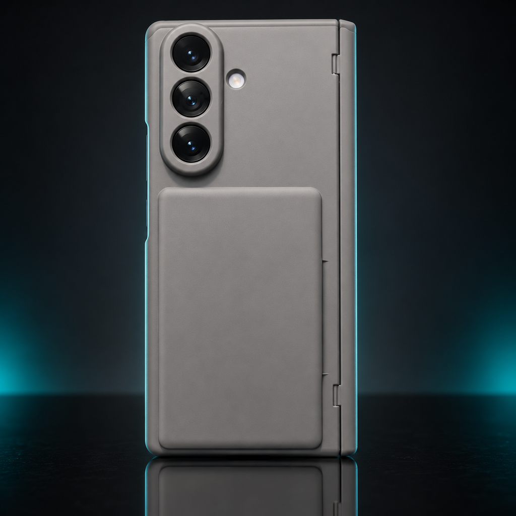 Samsung Galaxy Z Fold8 Ultra Full-Cover Case with Crystal Front & Card Holder