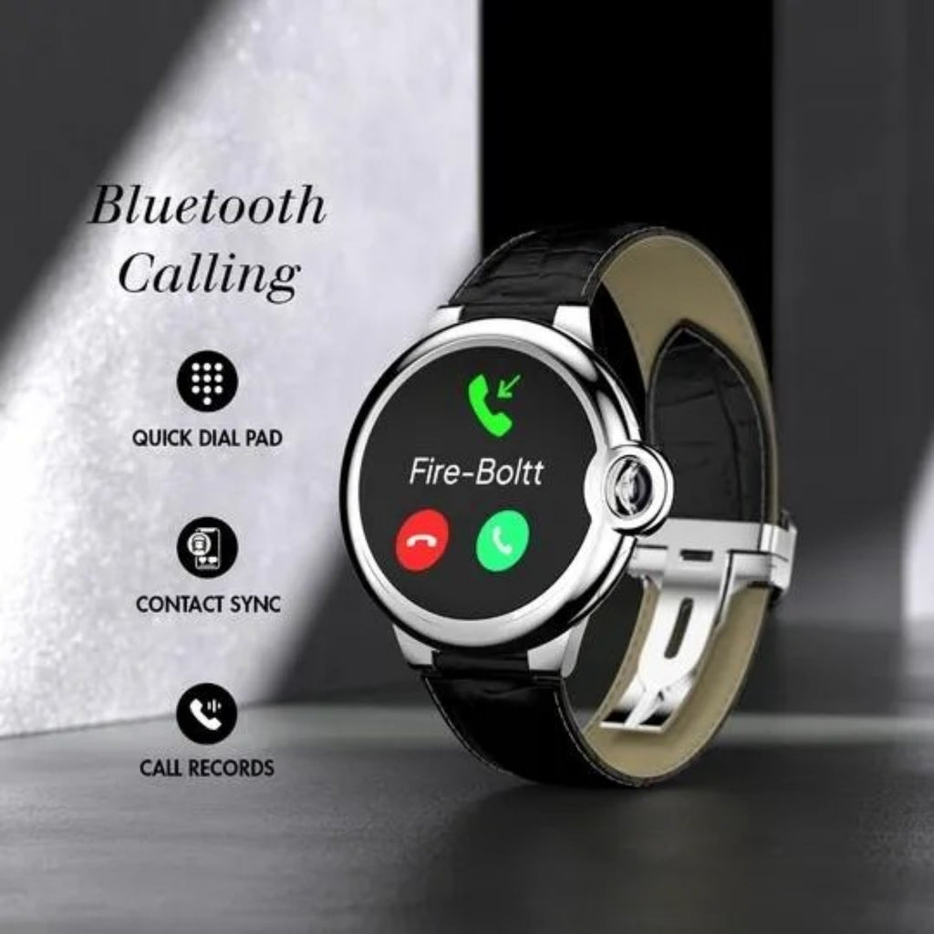 Fire-Boltt Topaz 3.30 cm (1.3 Inch) Round Luxury Smartwatch with Bluetooth Calling, Voice Assistant, Multiple Sports Modes, 360 Health Tracking