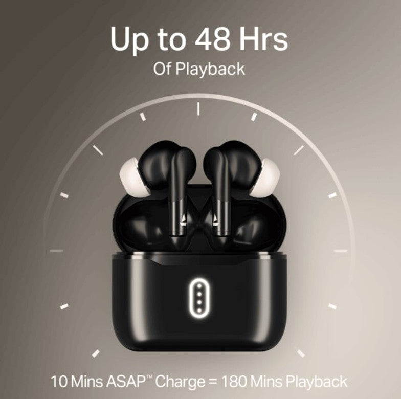 boAt Airdopes 141 Gen 2, 4 Mics ENx Tech,48H Battery,ASAP Charge,Low Latency,BT v5.4 Bluetooth Headset (Active Black, True Wireless)