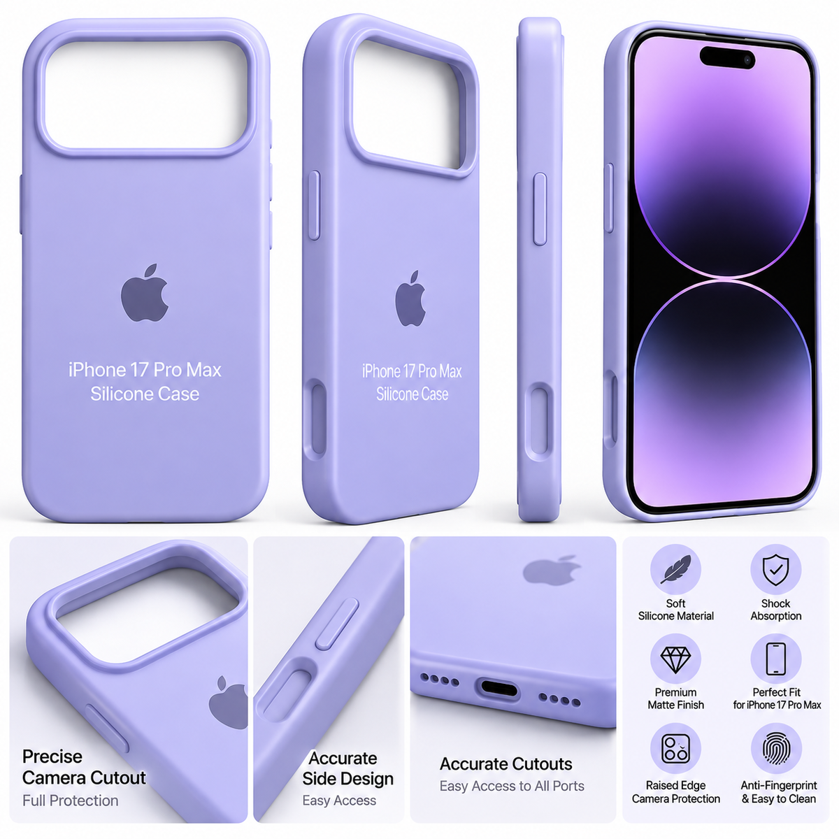 Premium Silicone Case for iPhone – Soft Touch Protective Back Cover