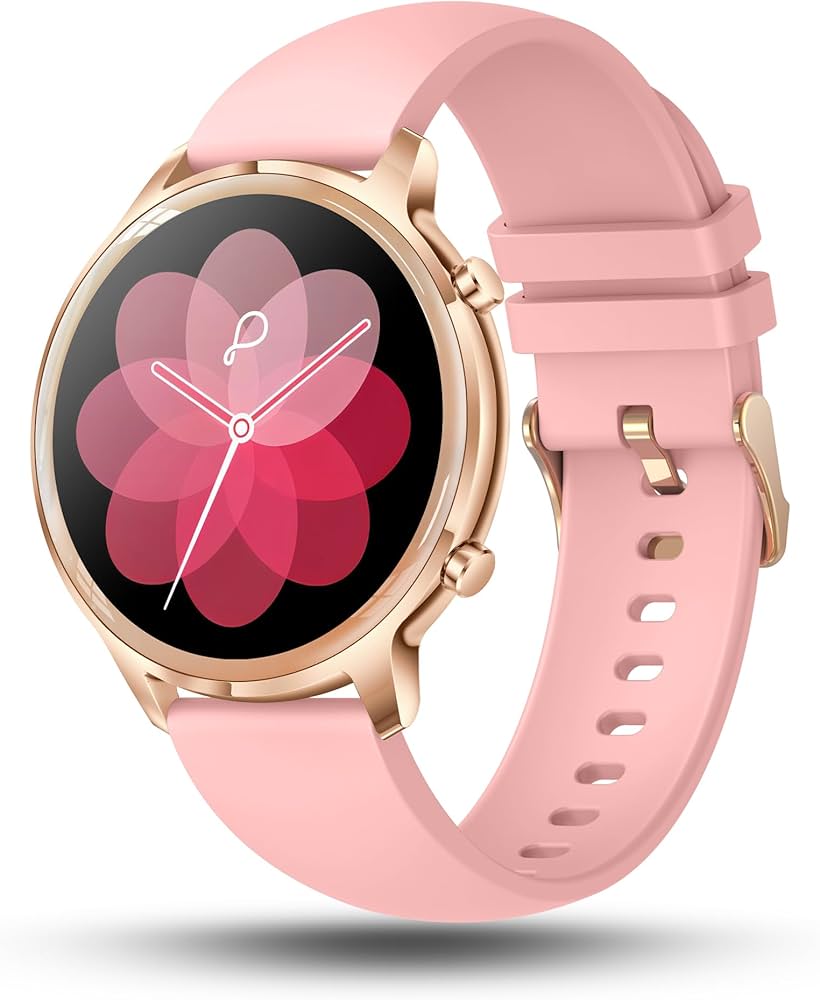 Pebble -Celia 1.32" IPS Display Smart Watch with BT Calling & Female Health monitor