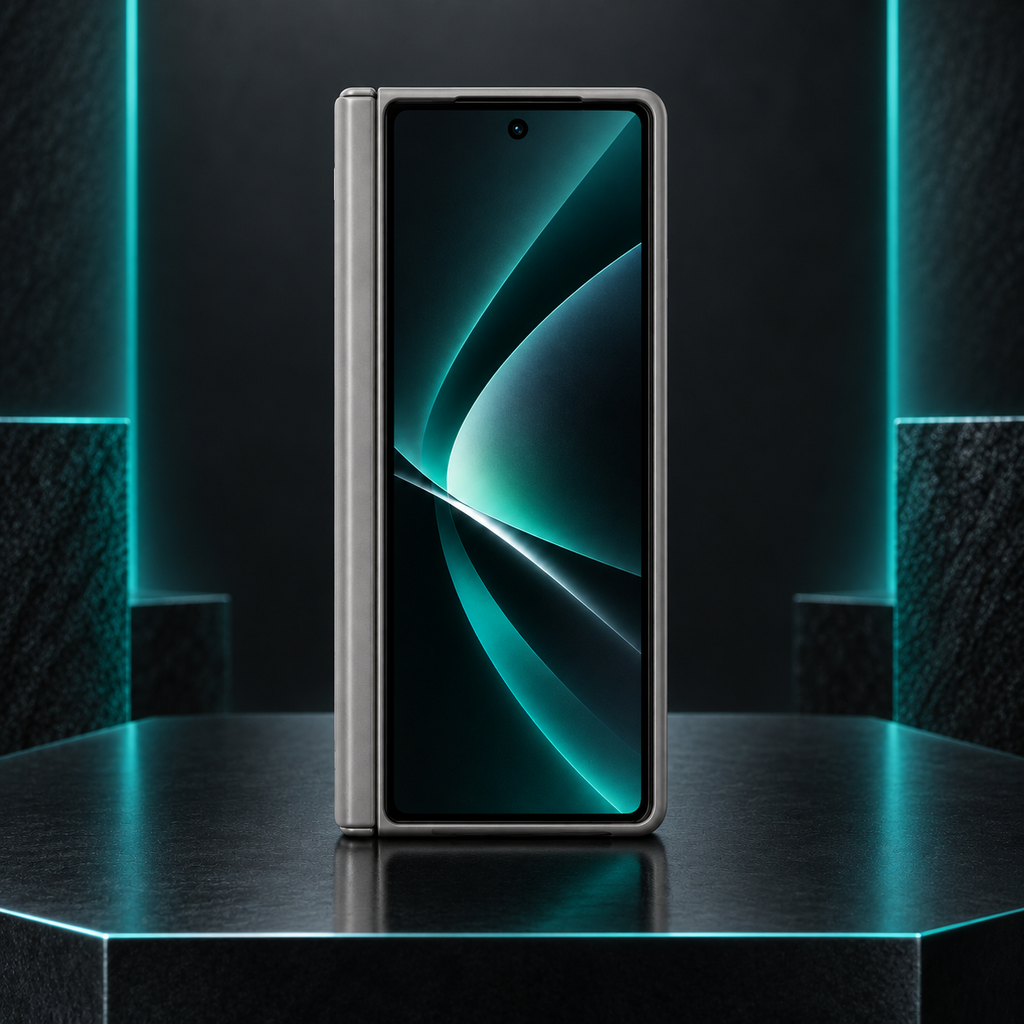 Samsung Galaxy Z Fold8 Ultra Full-Cover Case with Crystal Front & Card Holder