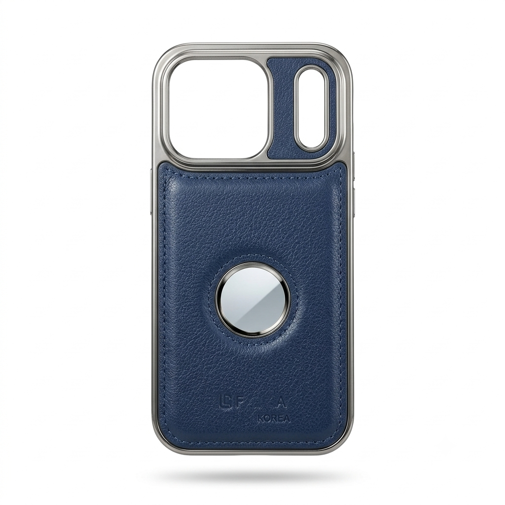 PULOKA Classic Series Premium Leather Case with Logo Display Cutout & Metal Camera Protection