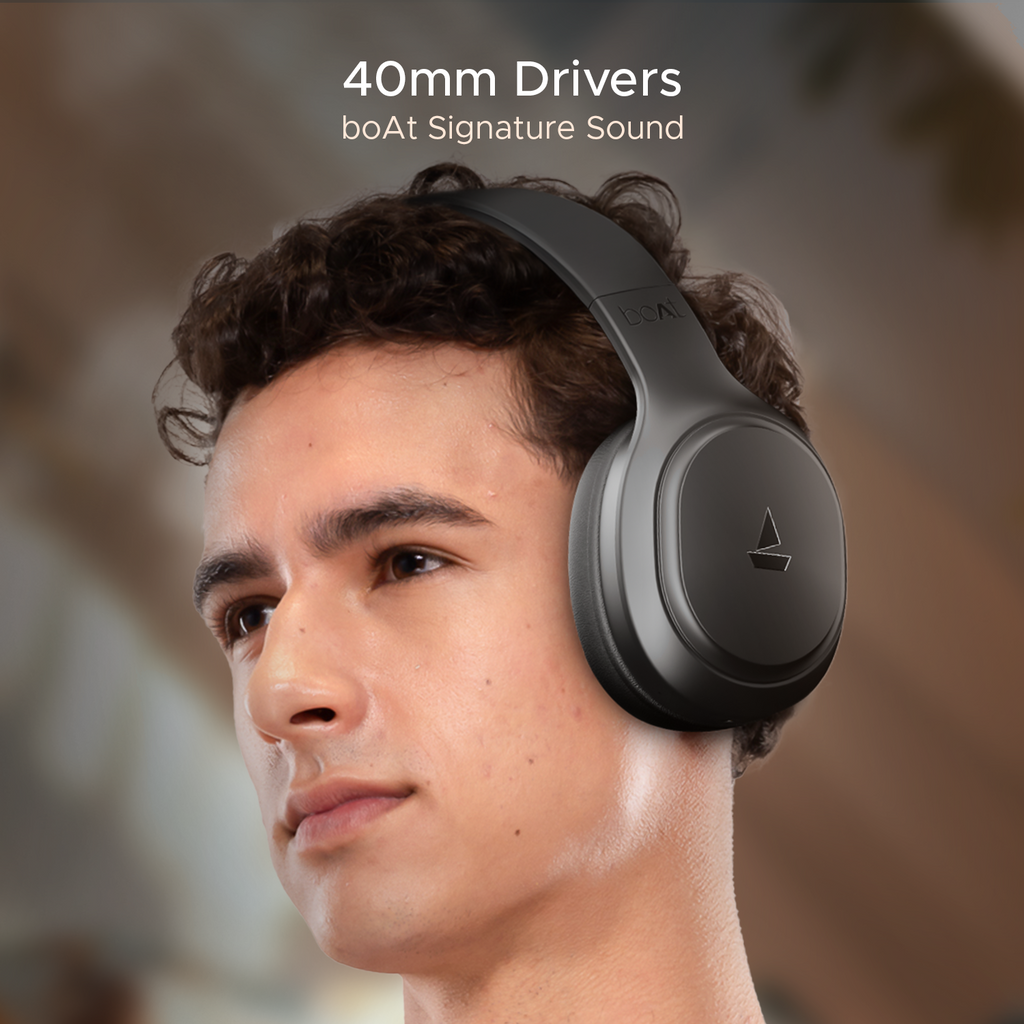 boAt Rockerz 430 Wireless Bluetooth Headphones with 40H Playback, ENx™ Tech & BEAST™ Mode