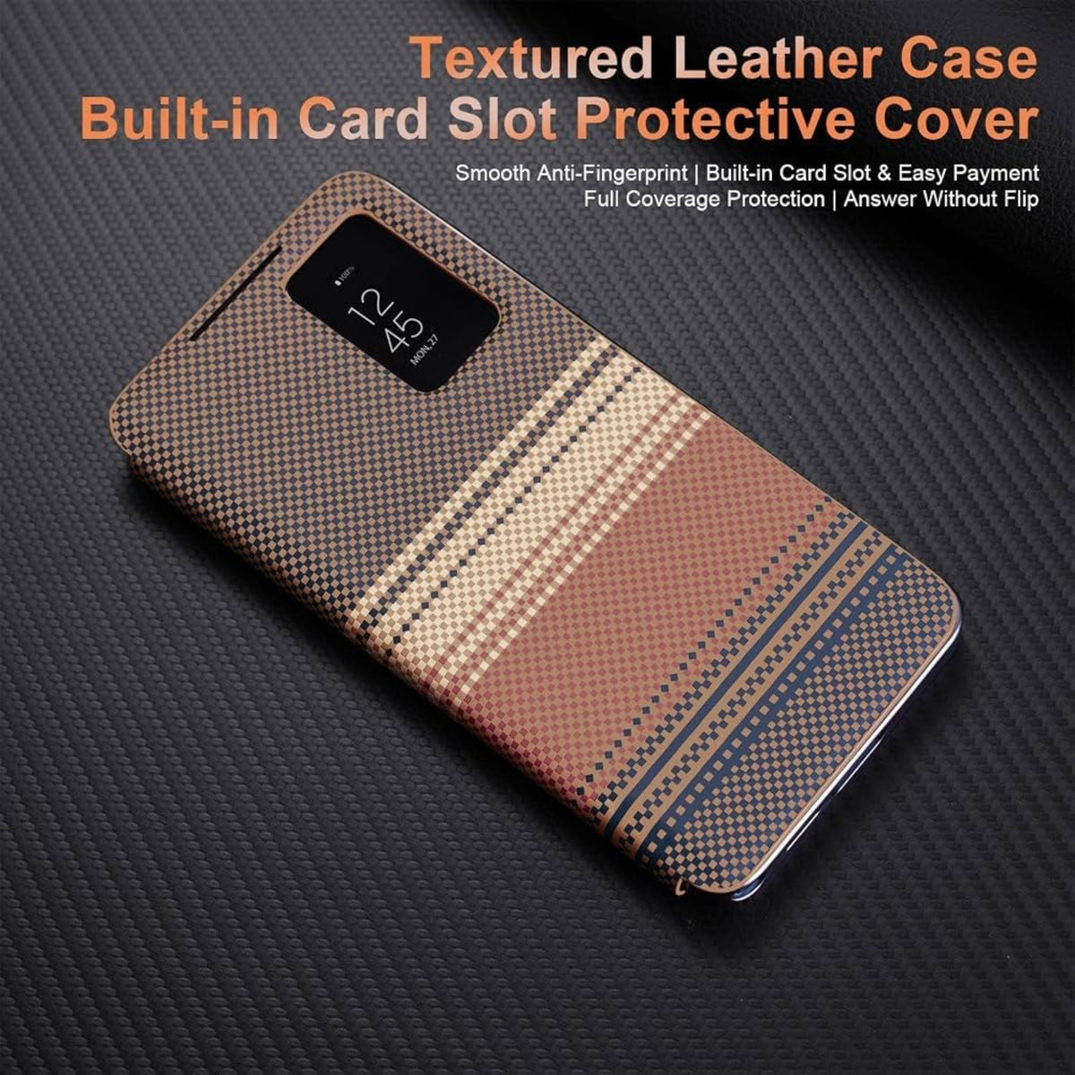 Smart View Flip Wallet Cover for Samsung Galaxy S25 Ultra & S26 Ultra