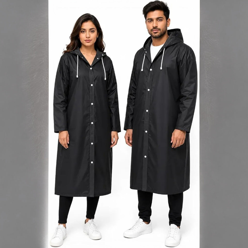 Premium Waterproof Hooded Poncho Raincoat for Men & Women