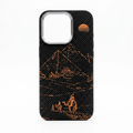 Premium Carbon Fiber Mountain Landscape Designer Back Cover