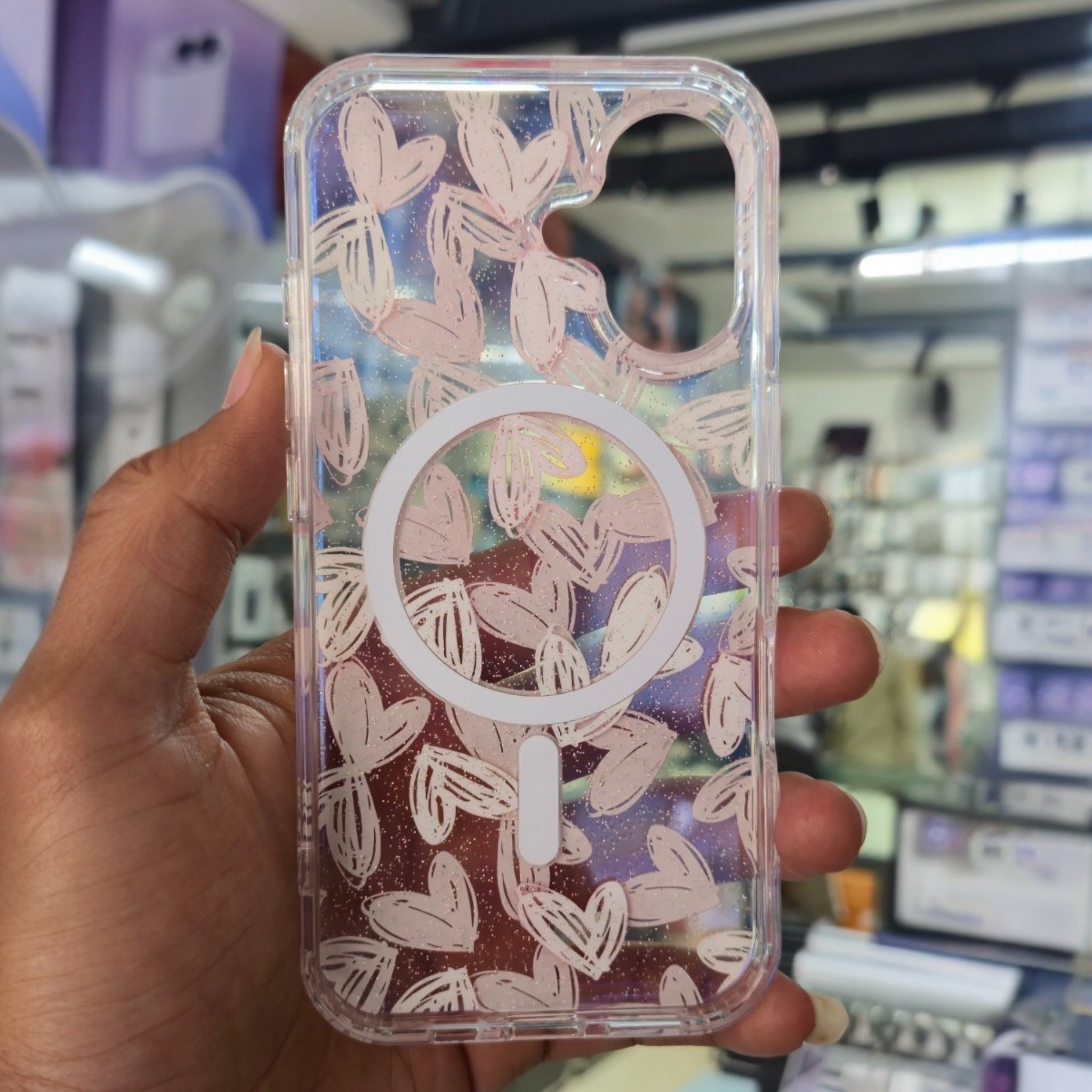 Heart Bloom MagSafe Premium Transparent Case