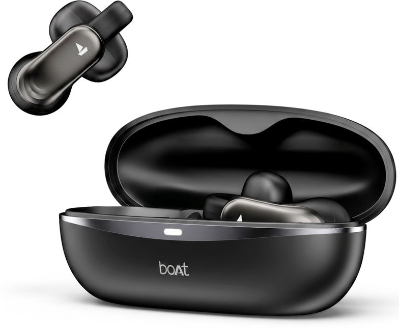boAt Airdopes Clip OWS Earbuds,Clip-On Fit,Air-Conduction Tech,42H Battery,ENx,BTv6.0 Bluetooth Headset (Noir Black, True Wireless)