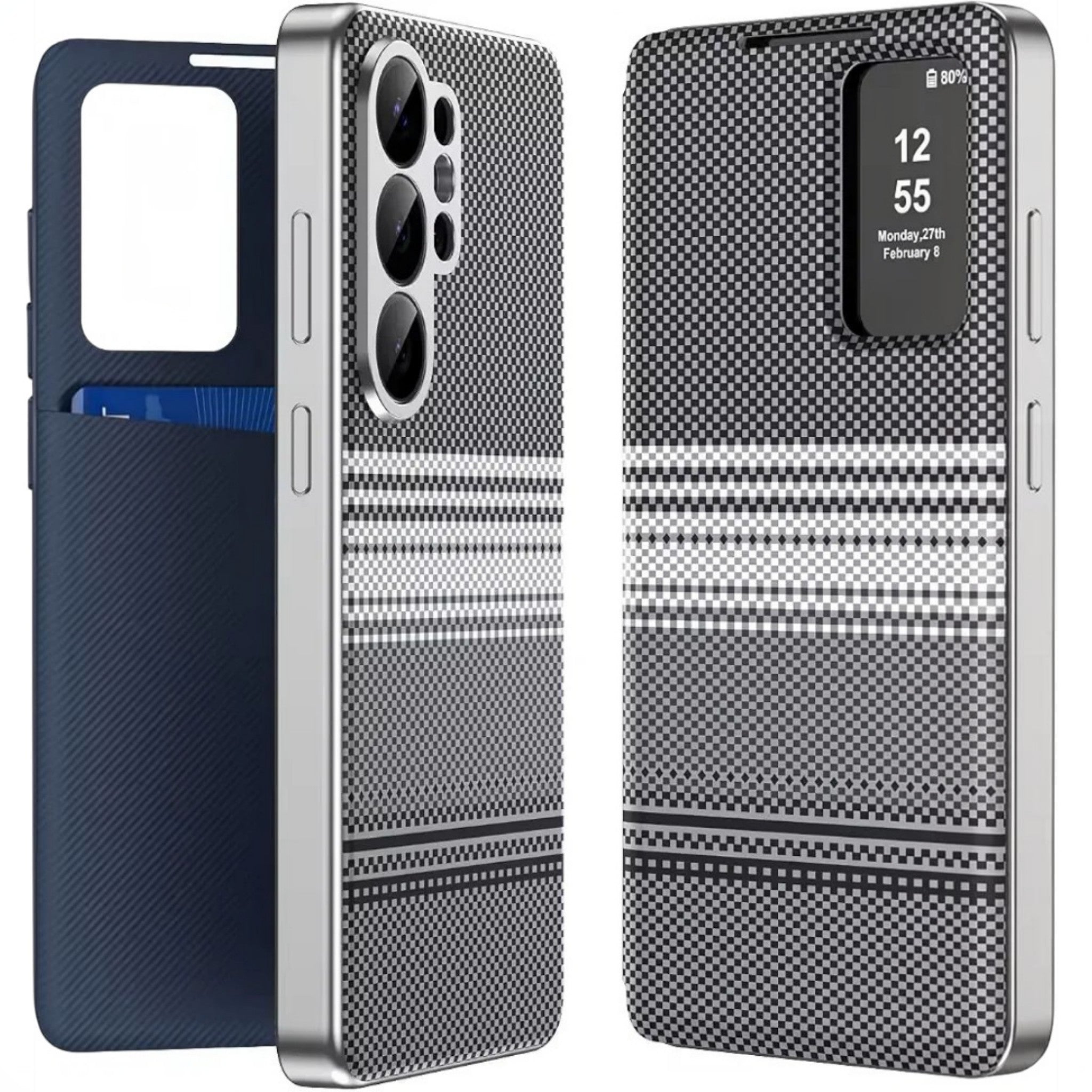 Smart View Flip Wallet Cover for Samsung Galaxy S25 Ultra & S26 Ultra
