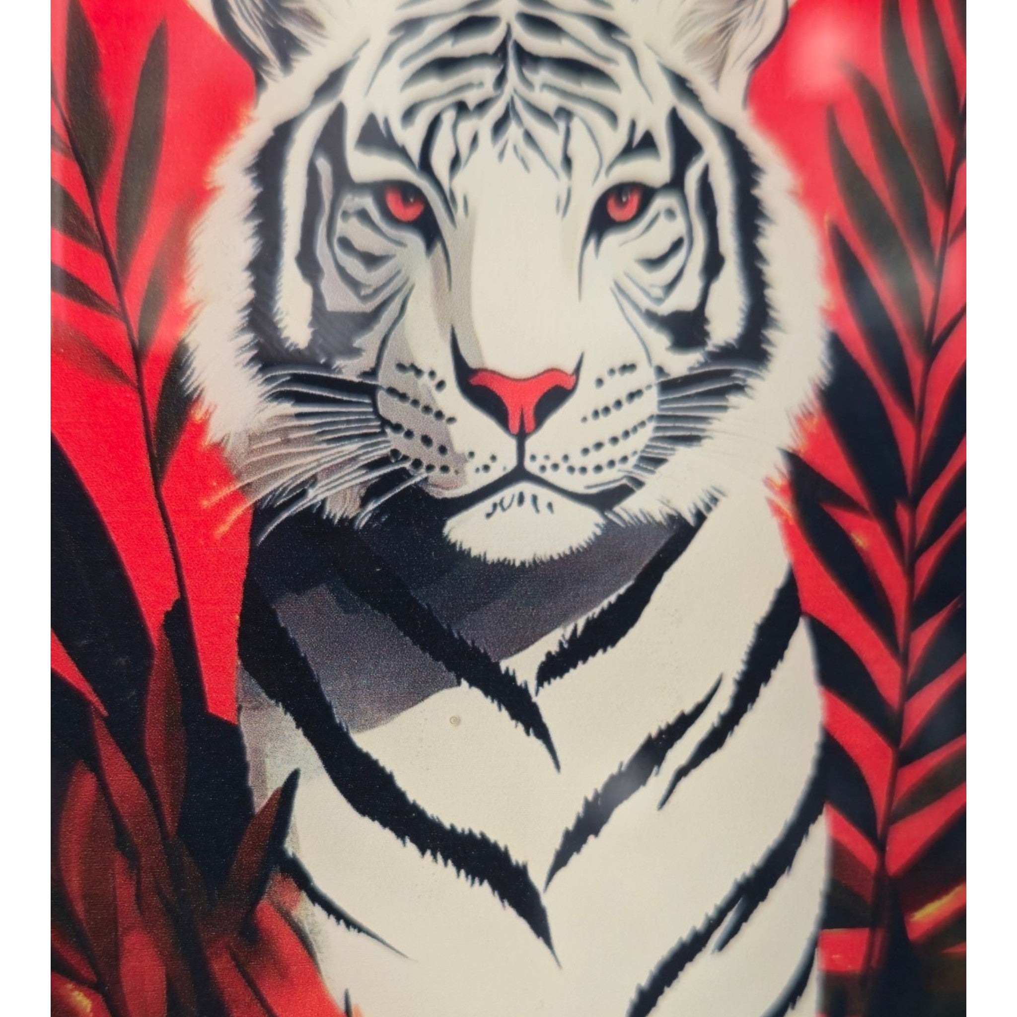 Premium White Tiger Crimson Forest Glossy Back Case