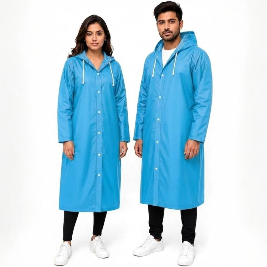 Premium Waterproof Hooded Poncho Raincoat for Men & Women