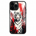 Premium White Tiger Crimson Forest Glossy Back Case