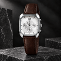 FIZIX Premium Square Dial Analog Watch with Leather Strap – 4 Colour Variants