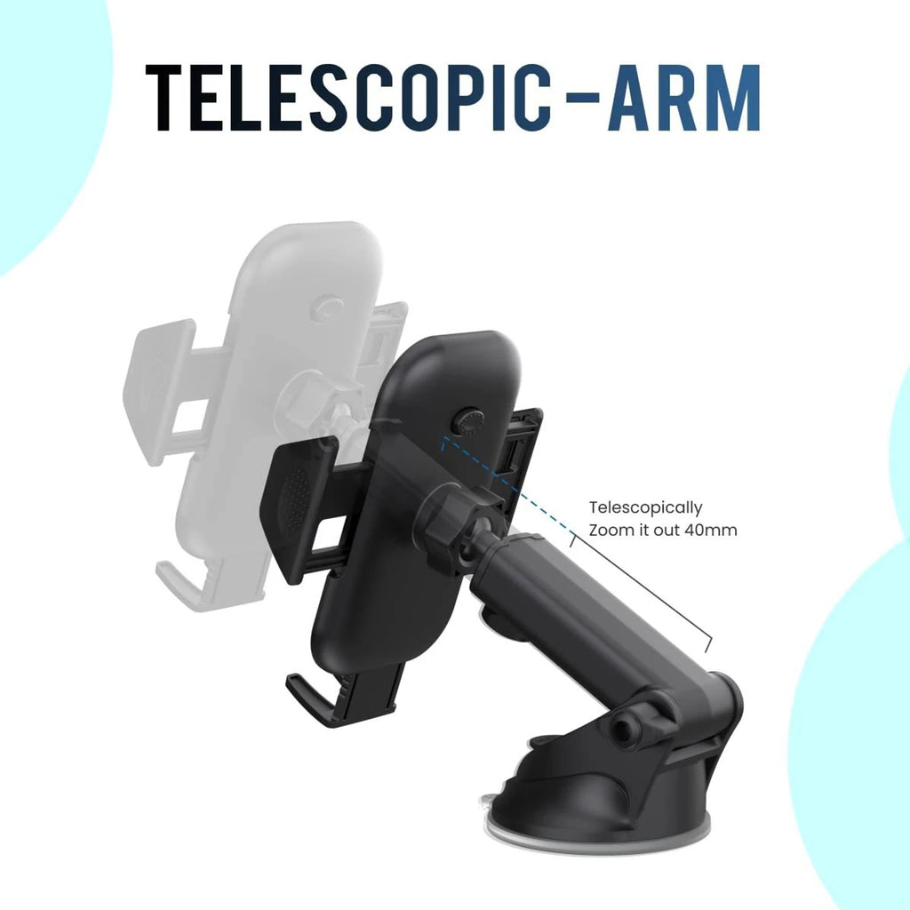 Portronics Clamp M Car with 360 Rotational Mobile Holder