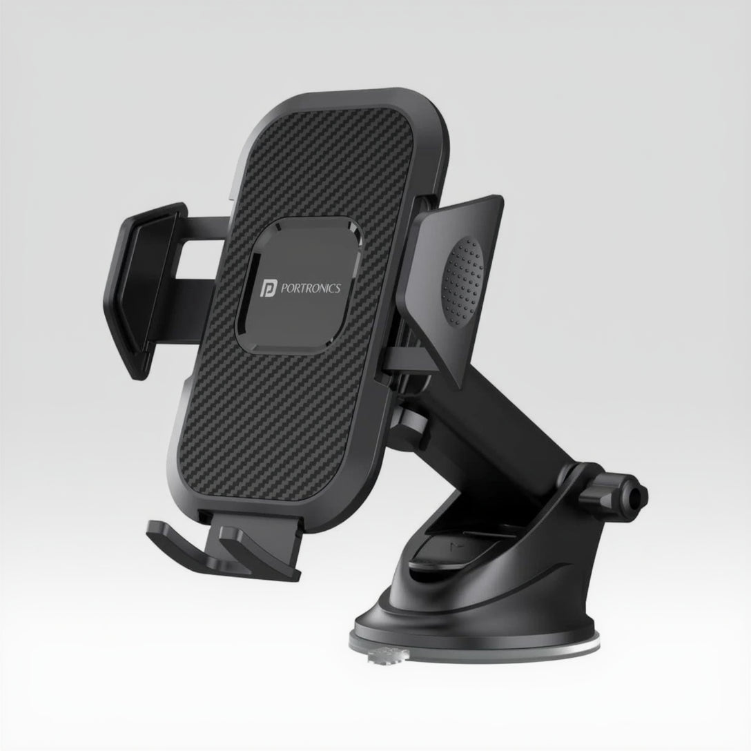 Portronics Clamp M Car with 360 Rotational Mobile Holder