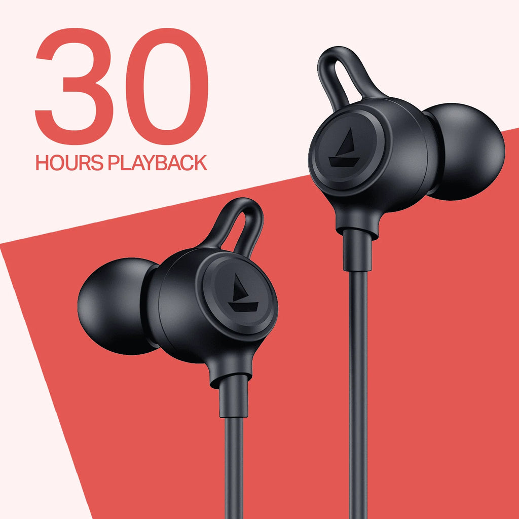 boAt Rockerz Strive Bluetooth Wireless in Ear Neckband W/Up to 30 Hrs Playtime onyx black