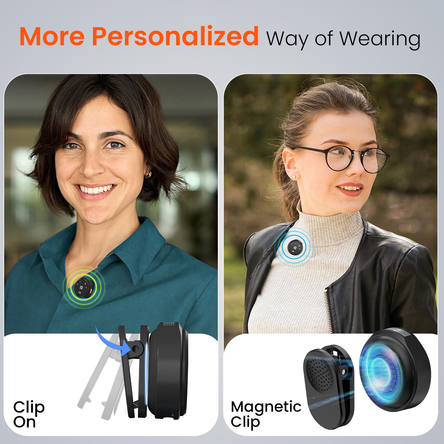 Portronics Vlogmate 3 Dual Wireless Collar Lapel Microphone with ENC Noise Cancellation