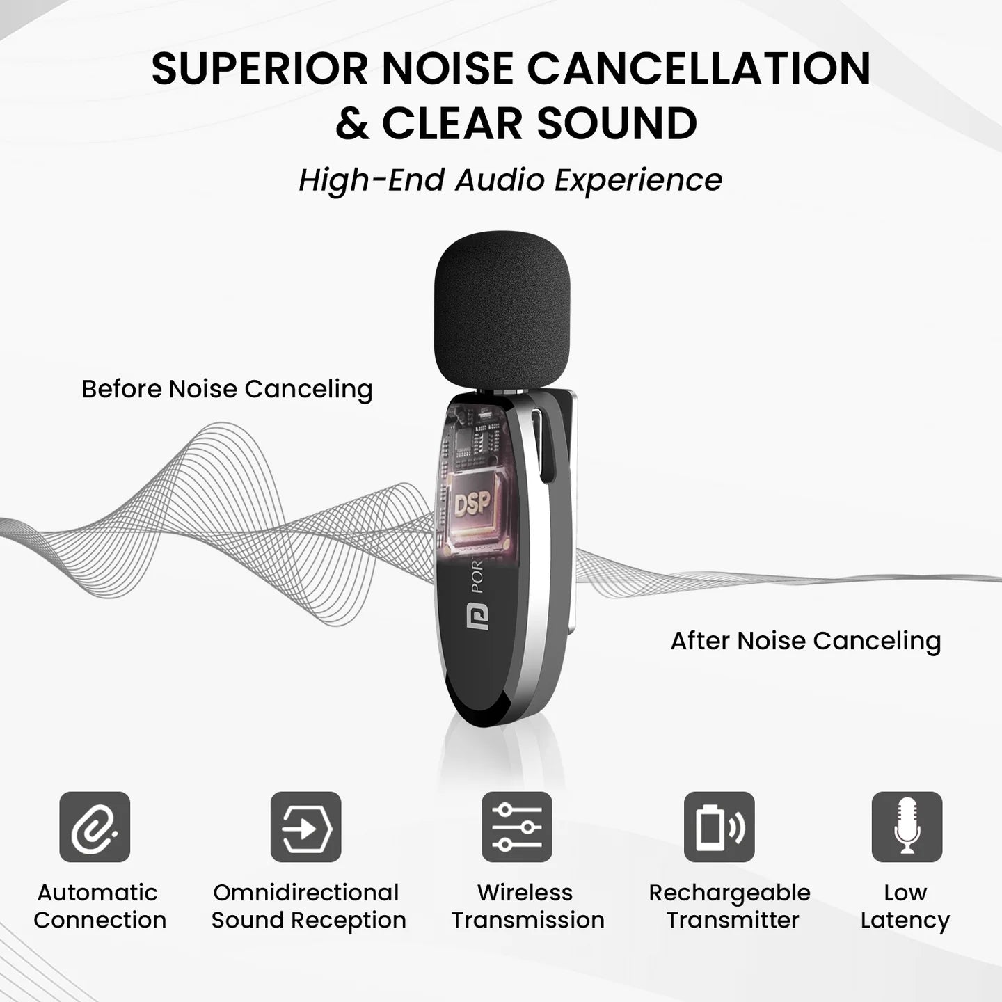 Portronics VlogMate One Wireless Microphone
