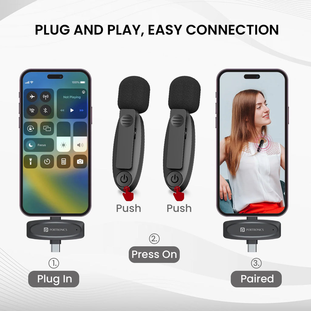 Portronics VlogMate One Wireless Microphone
